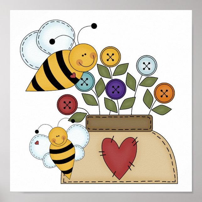 Pôster polinização feliz (Frente)