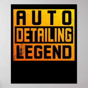 Poster Polisher de Carros e Legenda de Descarga Automáti