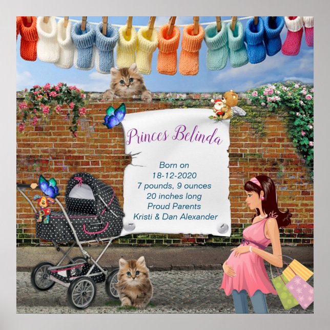 Poster Polka-Dot Street Scene Art (Frente)