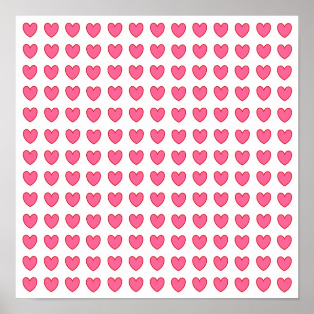 Pôster Polka Hearts (Frente)