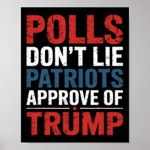 Poster Polling Don't Lie Patriots Approve of Trump