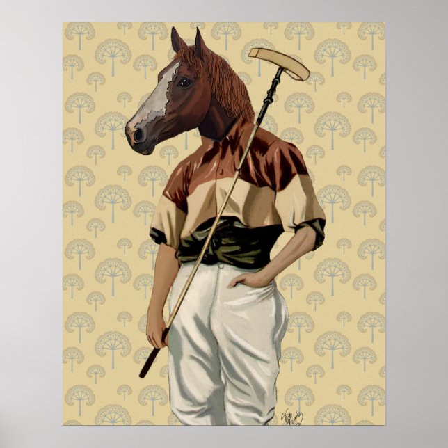 Poster Polo Horse Portrait (Frente)