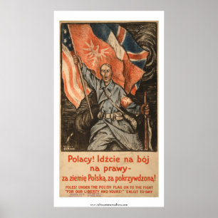 Poster polonês da língua WWI
