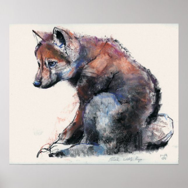 Poster Polonês Wolf Pup 2001 (Frente)