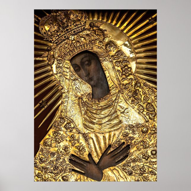 Poster Polônia da Madonna Negra Nossa Senhora de Graça do (Frente)