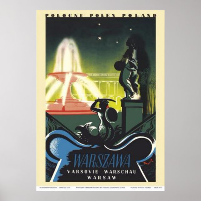 Pôster Polônia de Varsóvia - Jardins do Palácio Saxônico  (Frente)