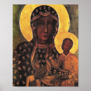 Poster Polônia Negro Madonna Nossa Senhora De Czestochow
