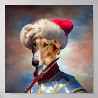 Pôster Polski Hussar Canvas Polski Gráfico de galgos Pols