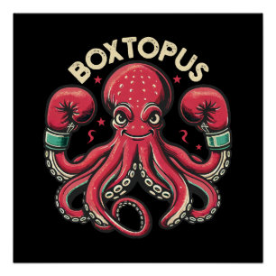 Pôster Polvo de Boxe - Boxtopus