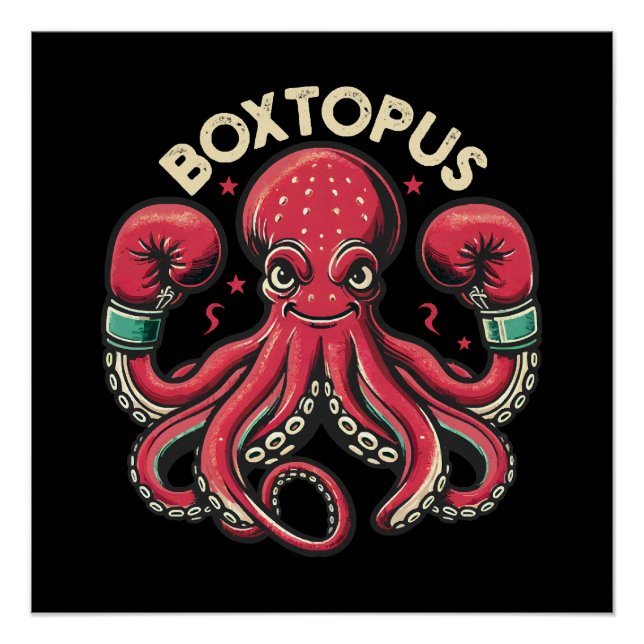 Pôster Polvo de Boxe - Boxtopus (Frente)