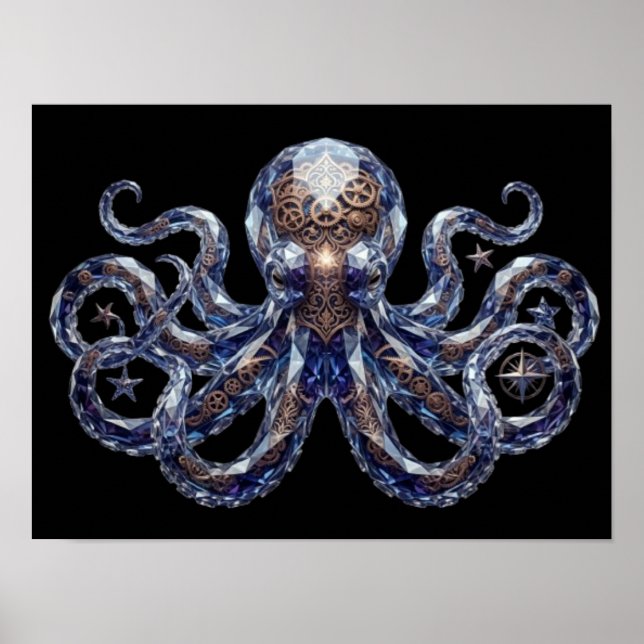 Poster Polvo Steampunk Cristalino (Frente)