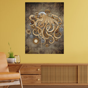 Poster Polvo Steampunk Retro Fantasia Mecânica