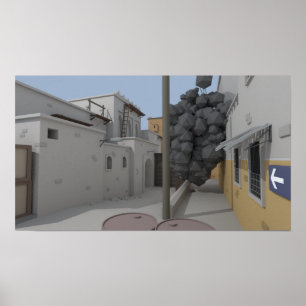 Poster Poly CSGO Map Dust 2 Smoks