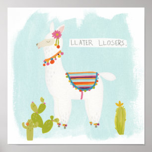 Poster Pom Pom Llama Rama - Llater Llosers