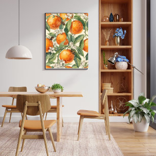 Poster Pomar de Laranja – Frutas Cítricas Desenhadas à Mã
