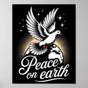 Poster Pomba da Paz na Terra e Globo Natal Pacífico