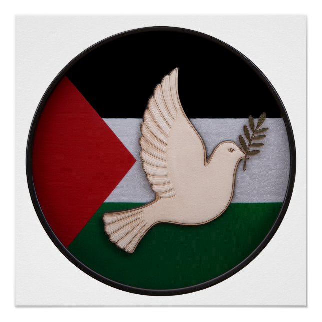 Pôster Pomba Palestina da Paz (Frente)