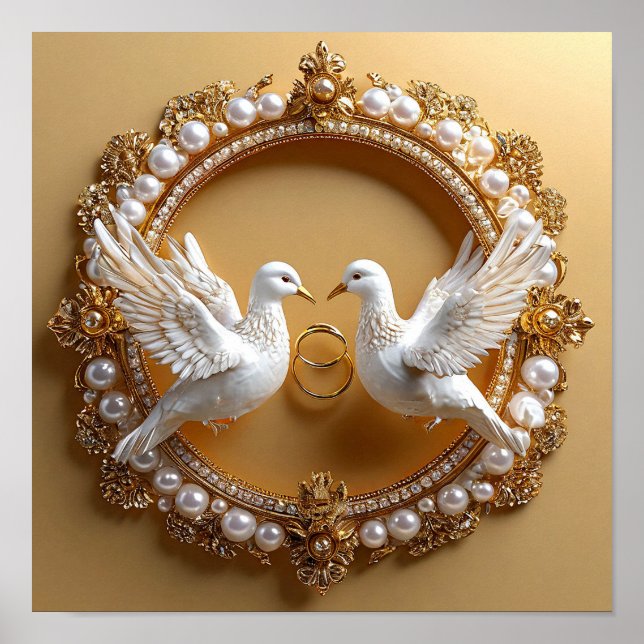 Poster Pombas de Casamento (Frente)