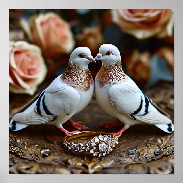 Poster Pombas de Casamento (Frente)