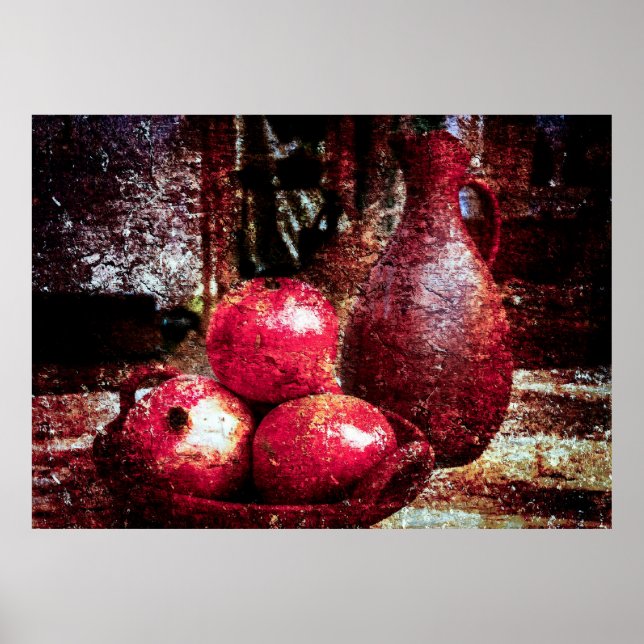 Poster Pomegranates And A Pitcher (Frente)