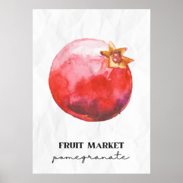 Poster Pomegranato do mercado fruta