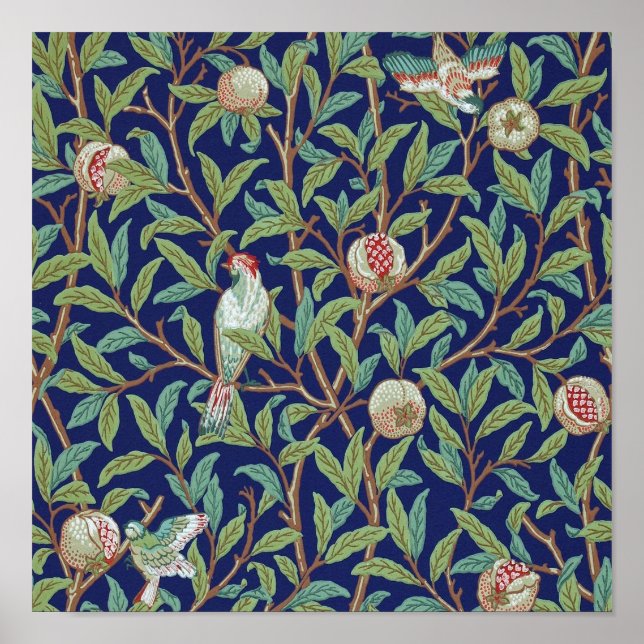 Poster Pomegranato e Little Bird, William Morris (Frente)