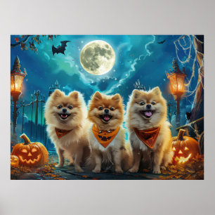 Poster Pomerânia Halloween Spooky