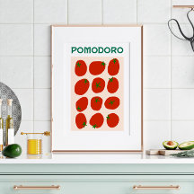Pomodoro Tomato Italiano Retro Moderno Estilo Vint