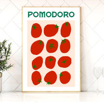 Pomodoro Tomato Italiano Retro Moderno Estilo Vint