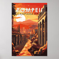 Pompeii Campania Itália Viagem Art Vintage