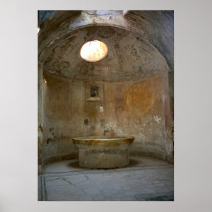 Pôster Pompeii, casa romana do banho
