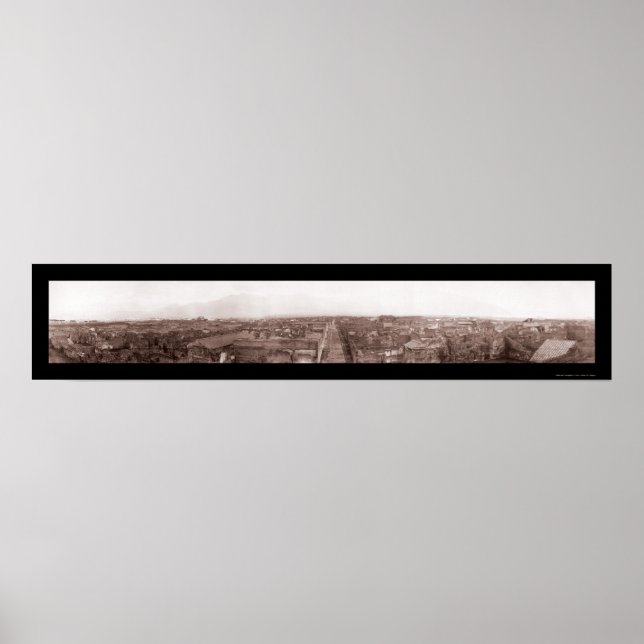 Pôster Pompeii Destruiu a Cidade Foto 1909 (Frente)