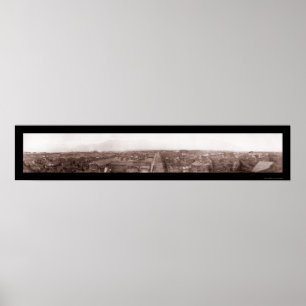 Pôster Pompeii destruiu a foto 1909 da cidade