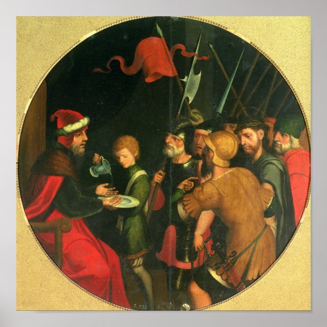 Poster Pôncio Pilatos lavando suas mãos (Frente)