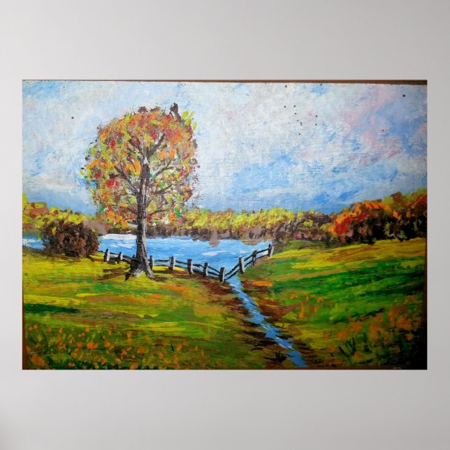 Pôster Pond and Tree, Abita Primaveras (Frente)