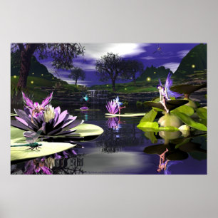 Pôster Pond Faerie por David e Michelle Wilder