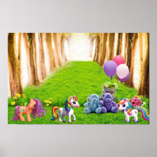 Poster Pônei Pequeno e Unicórnios