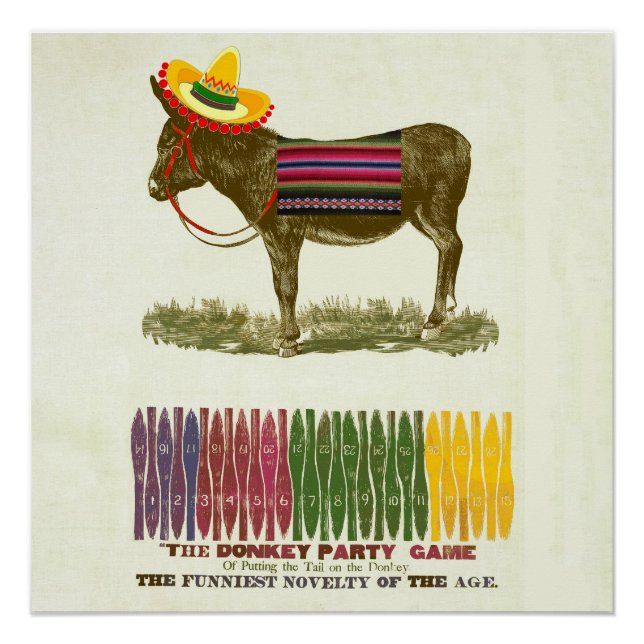 Pôster Ponha a cauda no burro (Frente)