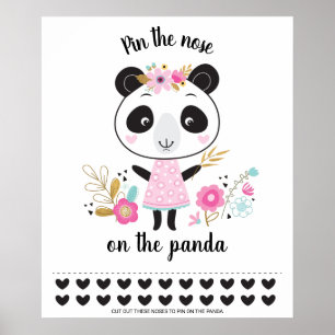 Poster Ponha o Nariz no Jogo de Festa de aniversário de