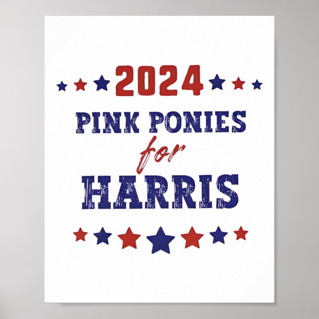 Poster Ponies For Kamala-harris 2024 (Frente)