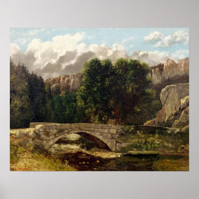Poster Pont de Fleurie, Suiça, 1873 (Frente)