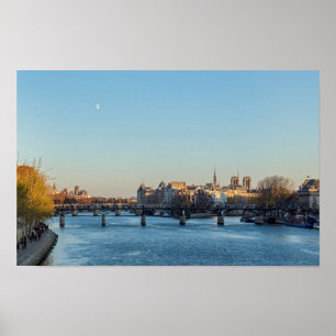 Poster Pont des Arts and ile de la Cite - Paris, França