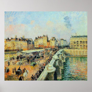 Poster Pont Neuf, Tarde, Sunlight Camille Pissarro