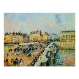 Pôster Pont Neuf, Tarde, Sunlight Camille Pissarro