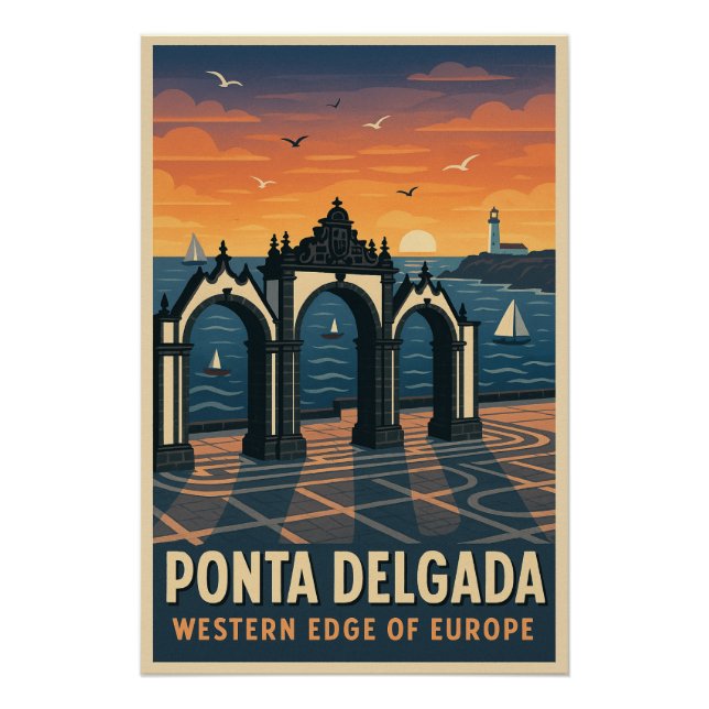 Pôster Ponta Delgada - Leste da Europa (Frente)