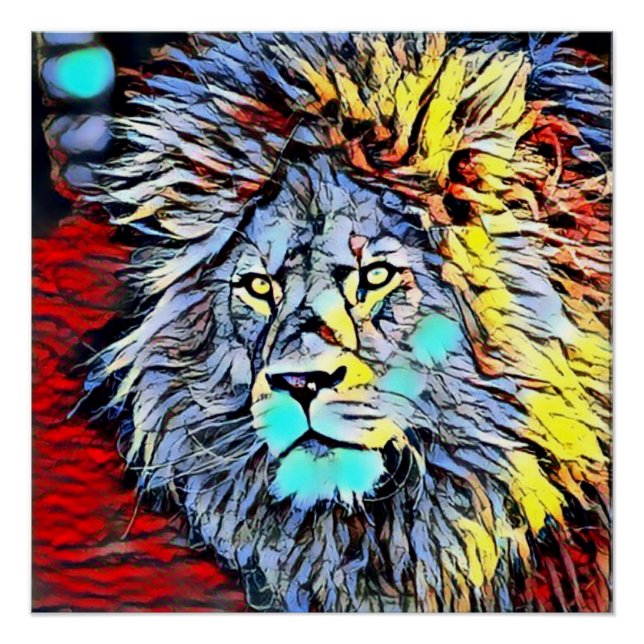 Pôster pontapé de cor - rei de leão (Frente)