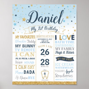 Poster Pontas do primeiro aniversario de Estrelas Pequena