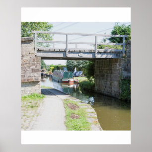 Poster Ponte 14 no cartão postal do Canal Macclesfield