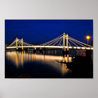 Poster Ponte Albert à Noite West London