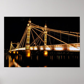 Poster Ponte Albert à Noite West London